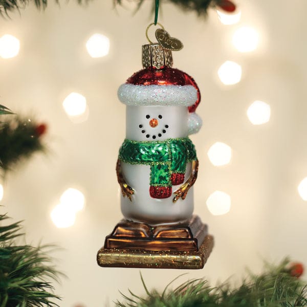 Old World Christmas S'mores Snowman Ornament