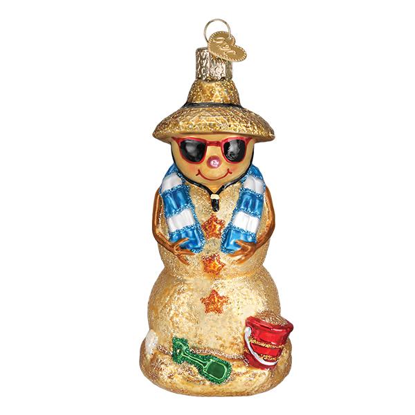 Old World Christmas Sand Snowman Ornament
