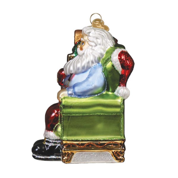 Old World Christmas Santa At Hearth Ornament