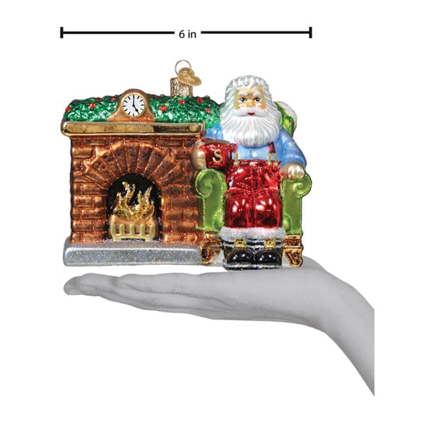 Old World Christmas Santa At Hearth Ornament