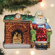 Old World Christmas Santa At Hearth Ornament