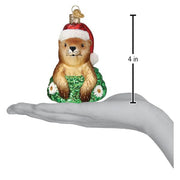 Old World Christmas Santa Groundhog Ornament