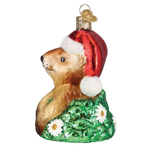 Old World Christmas Santa Groundhog Ornament
