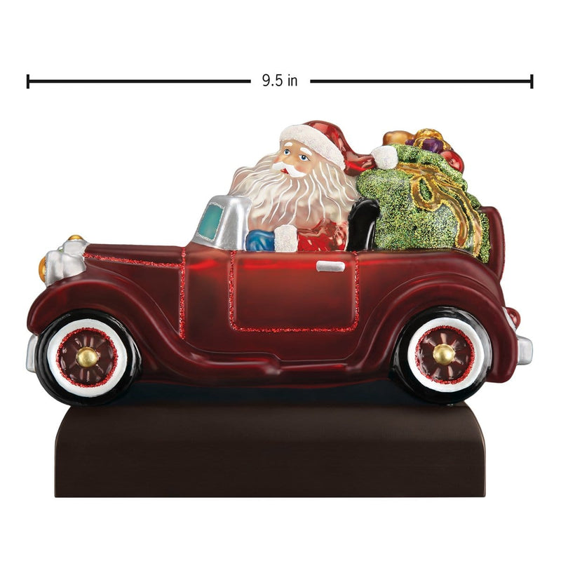 Old World Christmas Santa In Antique Car Light
