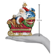 Old World Christmas Santa In Sleigh Ornament