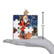 Old World Christmas Santa Jigsaw Puzzle Ornament