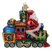 Old World Christmas Santa On Locomotive Ornament