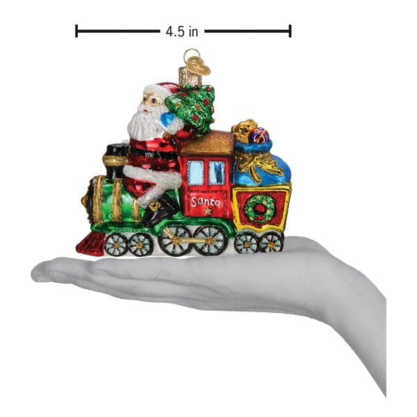 Old World Christmas Santa On Locomotive Ornament