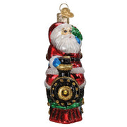 Old World Christmas Santa On Locomotive Ornament