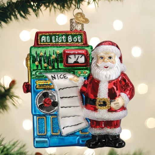 Old World Christmas Santa's AI Bot Ornament
