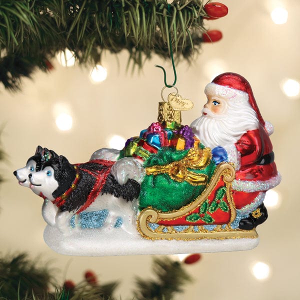Old World Christmas Santa's Dog Sled Ornament