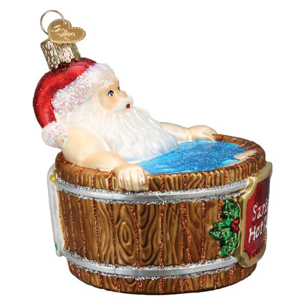 Old World Christmas Santa's Hot Tub Ornament
