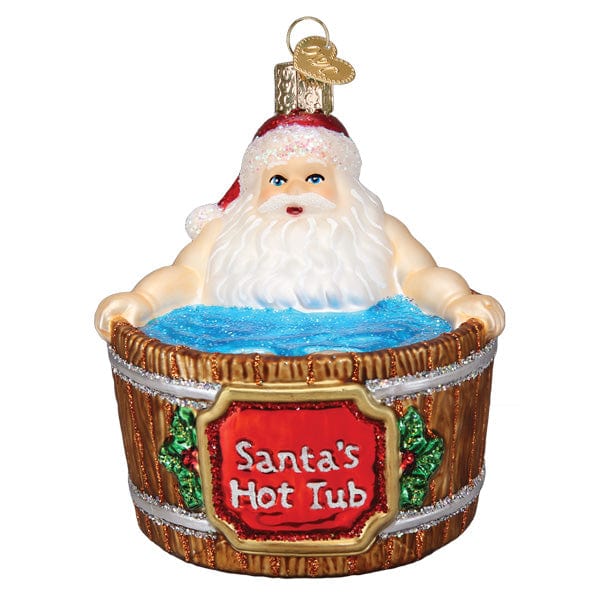 Old World Christmas Santa's Hot Tub Ornament