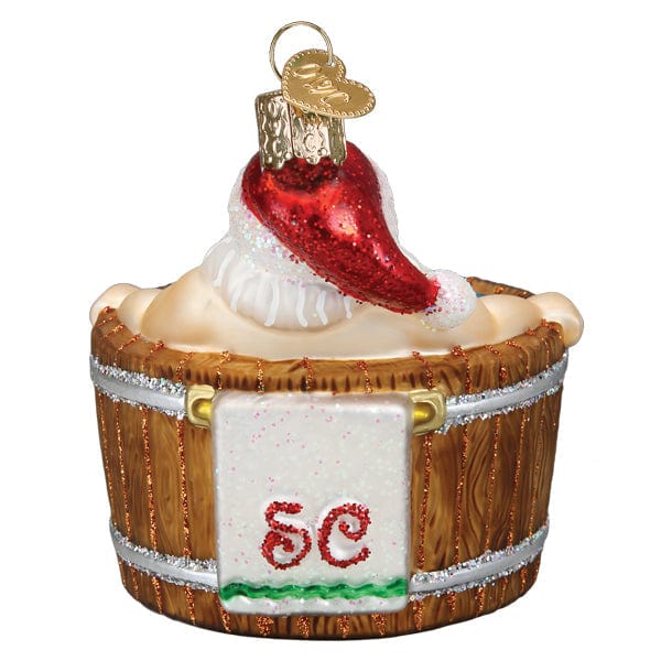 Old World Christmas Santa's Hot Tub Ornament