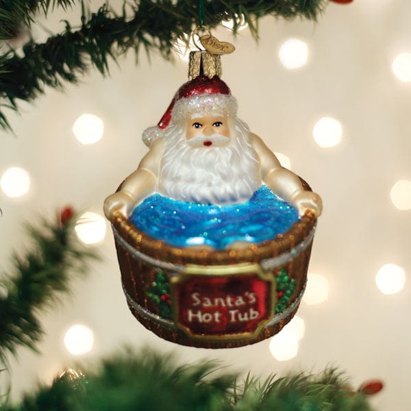 Old World Christmas Santa's Hot Tub Ornament