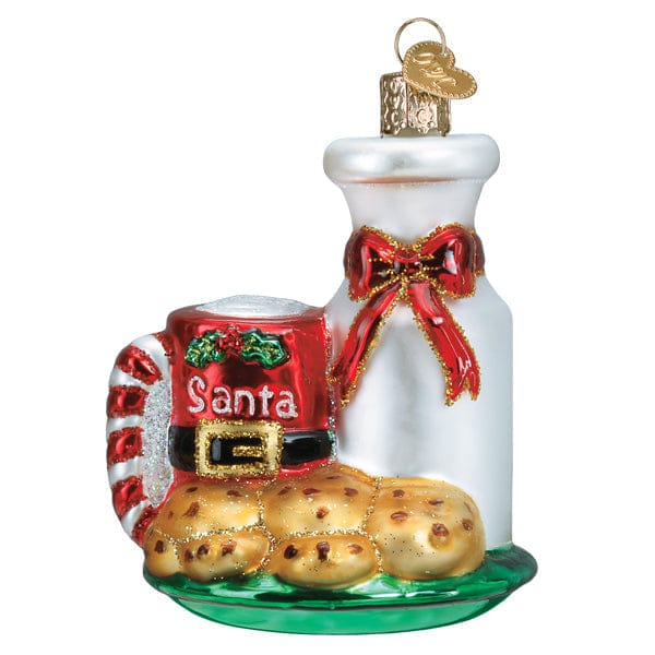 Old World Christmas Santa's Milk & Cookies Ornament