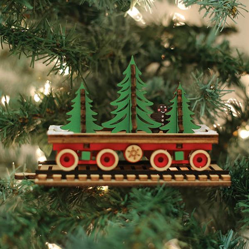 Old World Christmas Santa's NP Express Flat Car