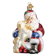 Old World Christmas Santa's Puppy Love Ornament
