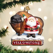 Old World Christmas Santa With Bison Ornament