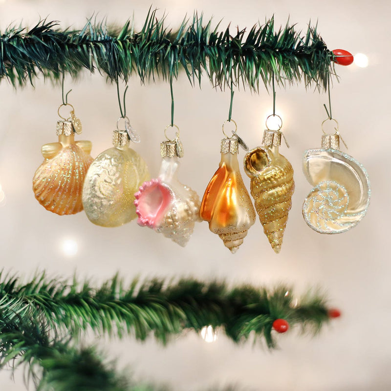 Old World Christmas Sea Shell Christmas Ornament Set
