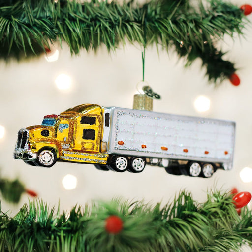 Old World Christmas Semi Truck Ornament