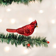 Old World Christmas Shiny Red Northern Cardinal Ornament
