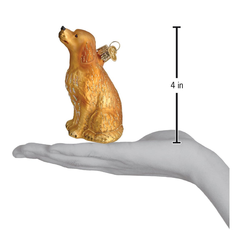 Old World Christmas Sitting Golden Ornament