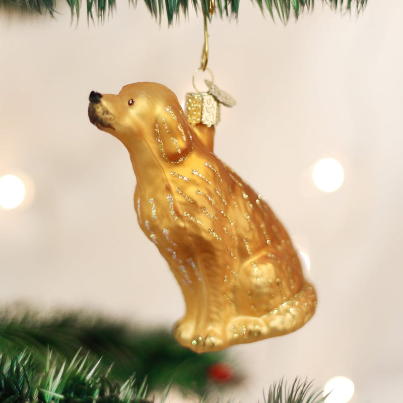 Old World Christmas Sitting Golden Ornament