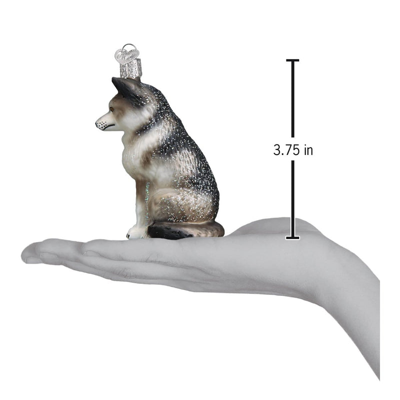 Old World Christmas Sitting Wolf Ornament