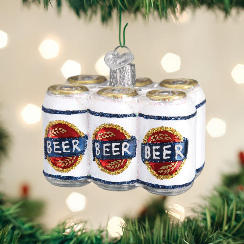 Old World Christmas Six Pack Of Beer Ornament