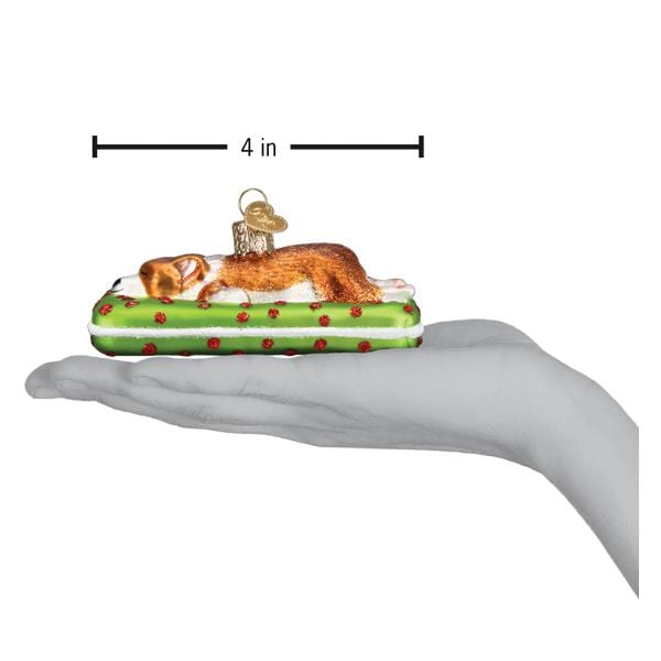 Old World Christmas Sleepy Corgi Ornament