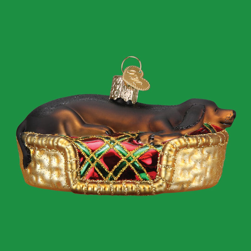 Old World Christmas Sleepy Dachshund Ornament