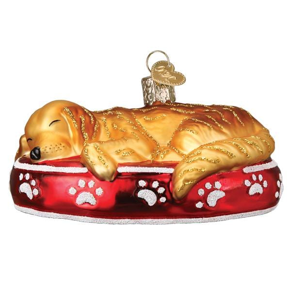 Old World Christmas Sleepy Golden Retriever Ornament