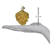 Old World Christmas Small Gold Pine Cone