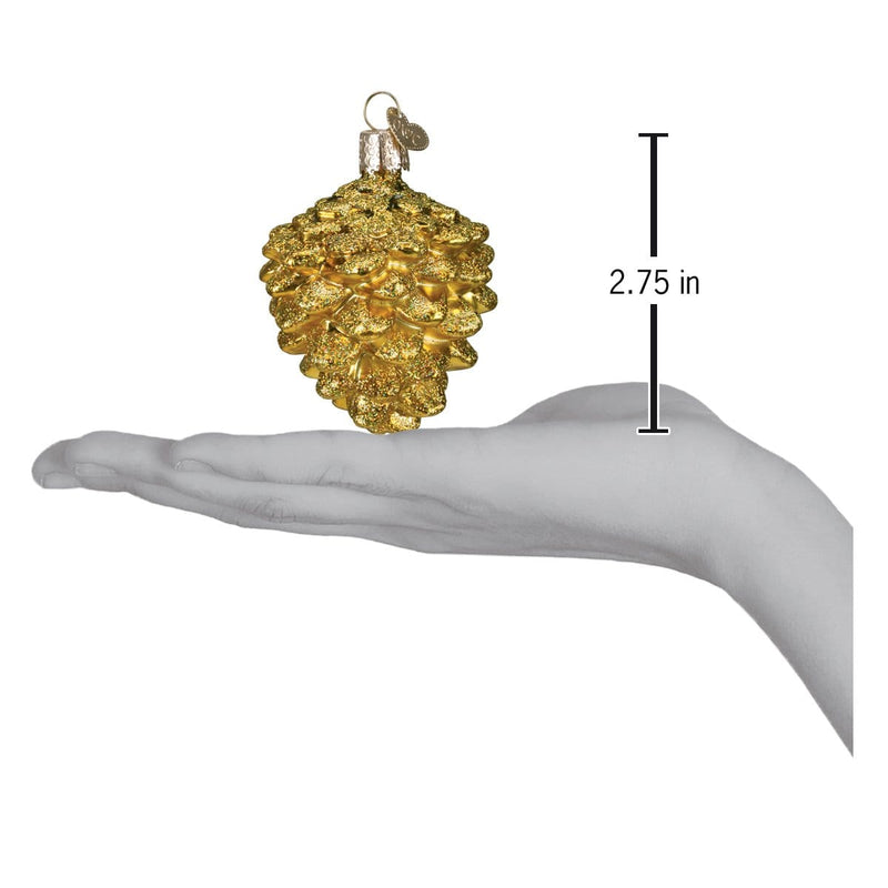 Old World Christmas Small Gold Pine Cone