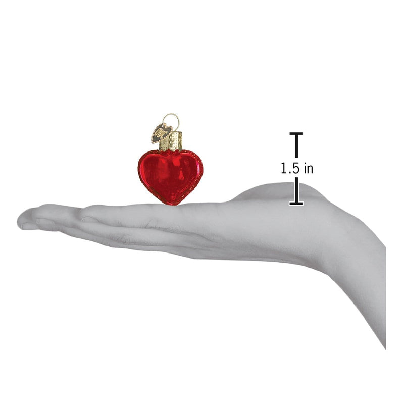 Old World Christmas Small Red Heart Ornament