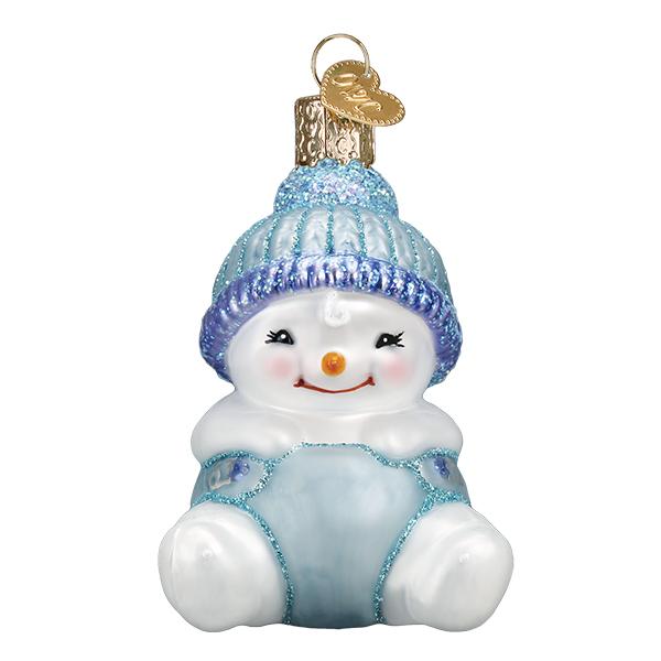 Old World Christmas Snow Baby Boy Ornament