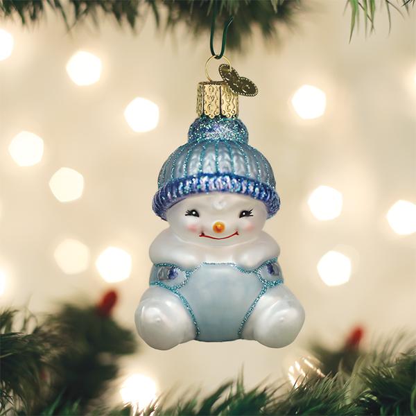 Old World Christmas Snow Baby Boy Ornament