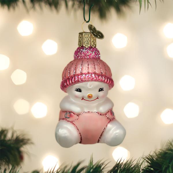 Old World Christmas Snow Baby Girl Ornament