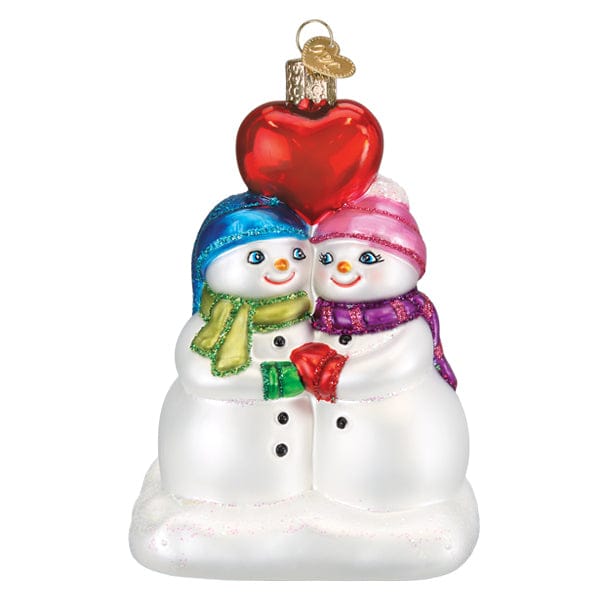 Old World Christmas Snow Couple's First Christmas Ornament