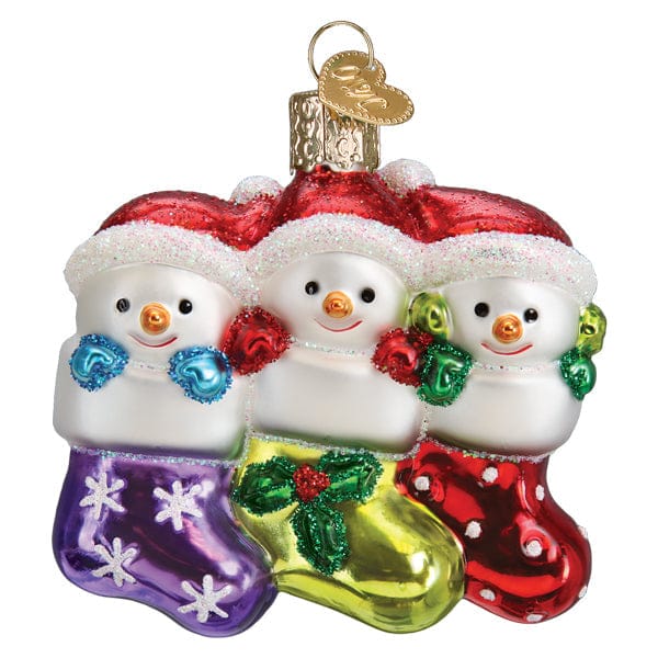 Old World Christmas Snow Family Of 3 Ornament