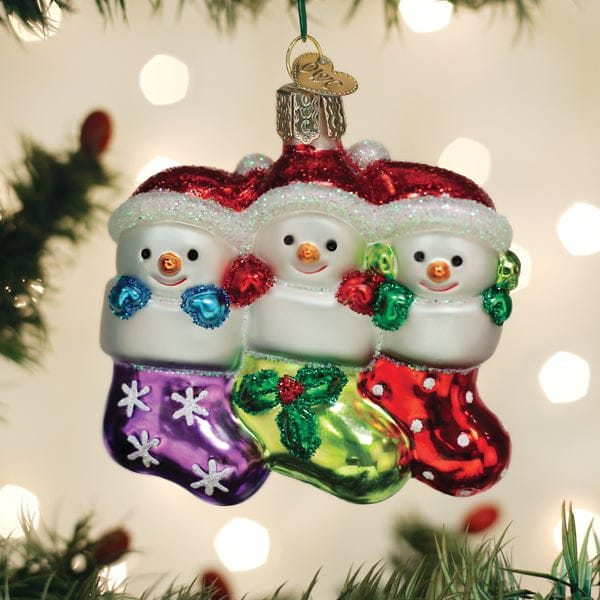 Old World Christmas Snow Family Of 3 Ornament