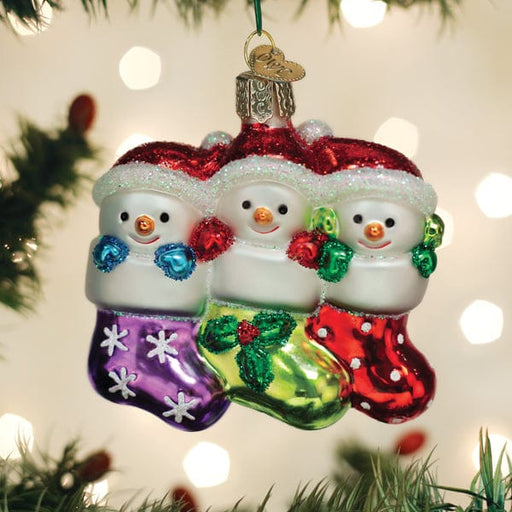 Old World Christmas Snow Family Of 3 Ornament