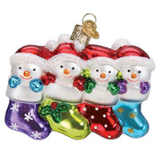 Old World Christmas Snow Family Of 4 Ornament