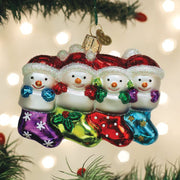 Old World Christmas Snow Family Of 4 Ornament