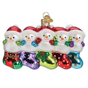 Old World Christmas Snow Family Of 5 Ornament