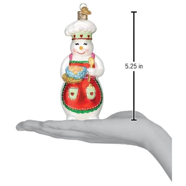 Old World Christmas Snow Woman Chef Ornament