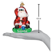 Old World Christmas Snowboarding Santa Ornament