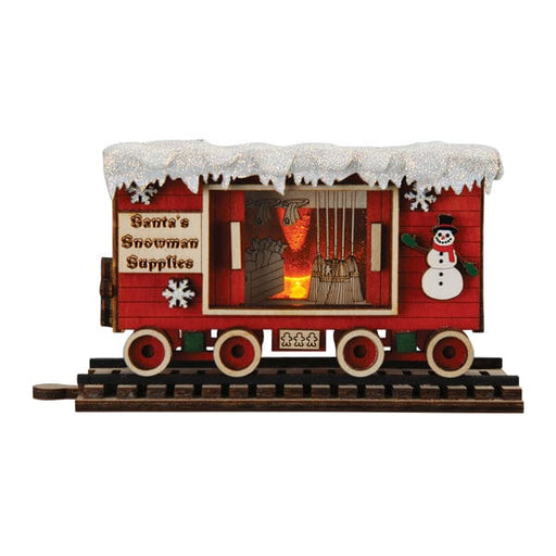 Old World Christmas Snowman Box Car Ornament