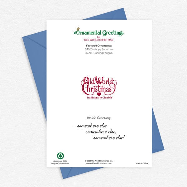 Old World Christmas Snowman Christmas Card